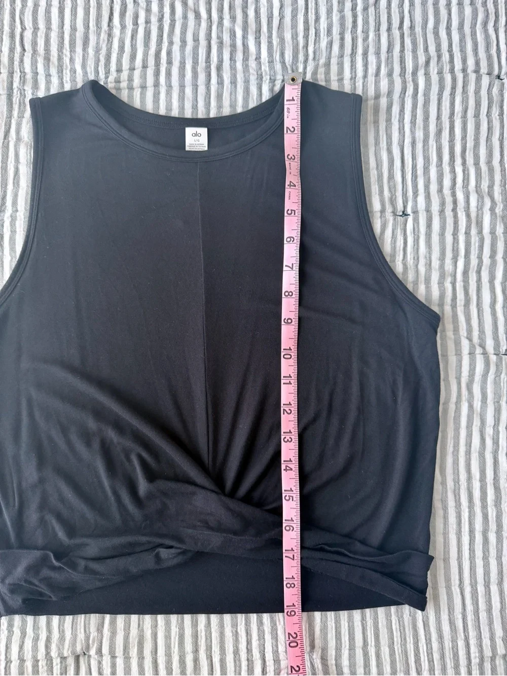 Alo Yoga Cover Tank – Black | Size Large